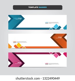 Vector abstract web banner design template. Collection of web banner template. Abstract geometric web design banner template isolated on grey background. Header - landing page Web Design Elements 