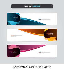Vector abstract web banner design template. Collection of web banner template. Abstract geometric web design banner template isolated on grey background. Header - landing page Web Design Elements 