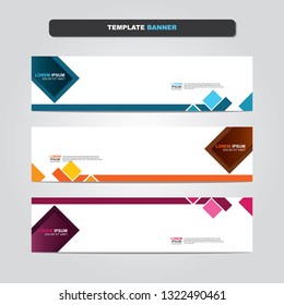 Vector abstract web banner design template. Collection of web banner template. Abstract geometric web design banner template isolated on grey background. Header - landing page Web Design Elements 