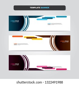 Vector abstract web banner design template. Collection of web banner template. Abstract geometric web design banner template isolated on grey background. Header - landing page Web Design Elements 