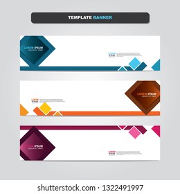 Vector abstract web banner design template. Collection of web banner template. Abstract geometric web design banner template isolated on grey background. Header - landing page Web Design Elements 