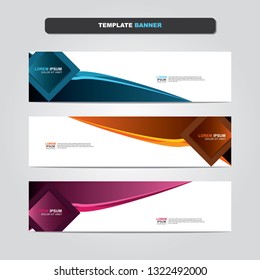 Vector abstract web banner design template. Collection of web banner template. Abstract geometric web design banner template isolated on grey background. Header - landing page Web Design Elements 