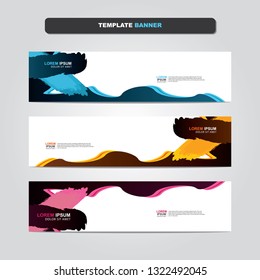 Vector abstract web banner design template. Collection of web banner template. Abstract geometric web design banner template isolated on grey background. Header - landing page Web Design Elements 
