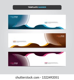 Vector abstract web banner design template. Collection of web banner template. Abstract geometric web design banner template isolated on grey background. Header - landing page Web Design Elements 