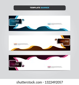 Vector abstract web banner design template. Collection of web banner template. Abstract geometric web design banner template isolated on grey background. Header - landing page Web Design Elements 