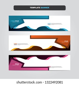 Vector abstract web banner design template. Collection of web banner template. Abstract geometric web design banner template isolated on grey background. Header - landing page Web Design Elements 