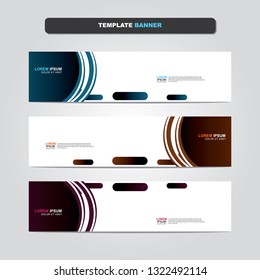 Vector abstract web banner design template. Collection of web banner template. Abstract geometric web design banner template isolated on grey background. Header - landing page Web Design Elements 