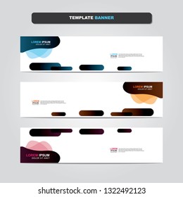 Vector abstract web banner design template. Collection of web banner template. Abstract geometric web design banner template isolated on grey background. Header - landing page Web Design Elements 