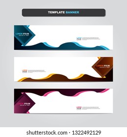 Vector abstract web banner design template. Collection of web banner template. Abstract geometric web design banner template isolated on grey background. Header - landing page Web Design Elements 
