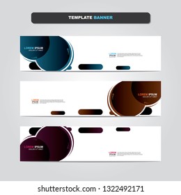 Vector abstract web banner design template. Collection of web banner template. Abstract geometric web design banner template isolated on grey background. Header - landing page Web Design Elements 