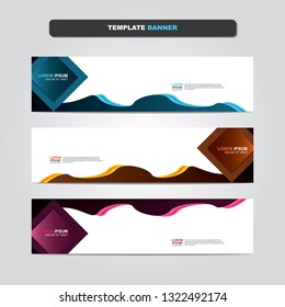 Vector abstract web banner design template. Collection of web banner template. Abstract geometric web design banner template isolated on grey background. Header - landing page Web Design Elements 