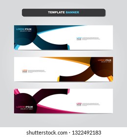 Vector abstract web banner design template. Collection of web banner template. Abstract geometric web design banner template isolated on grey background. Header - landing page Web Design Elements 