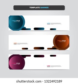 Vector abstract web banner design template. Collection of web banner template. Abstract geometric web design banner template isolated on grey background. Header - landing page Web Design Elements 