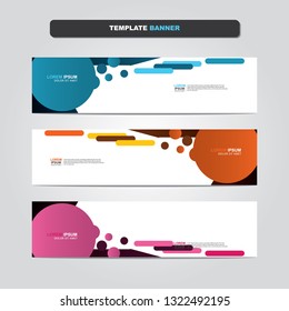 Vector abstract web banner design template. Collection of web banner template. Abstract geometric web design banner template isolated on grey background. Header - landing page Web Design Elements 