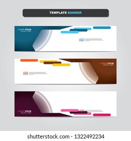 Vector abstract web banner design template. Collection of web banner template. Abstract geometric web design banner template isolated on grey background. Header - landing page Web Design Elements 
