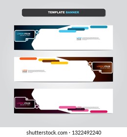 Vector abstract web banner design template. Collection of web banner template. Abstract geometric web design banner template isolated on grey background. Header - landing page Web Design Elements 