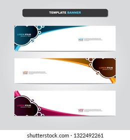 Vector abstract web banner design template. Collection of web banner template. Abstract geometric web design banner template isolated on grey background. Header - landing page Web Design Elements 
