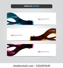 Vector abstract web banner design template. Collection of web banner template. Abstract geometric web design banner template isolated on grey background. Header - landing page Web Design Elements 