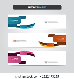 Vector abstract web banner design template. Collection of web banner template. Abstract geometric web design banner template isolated on grey background. Header - landing page Web Design Elements 