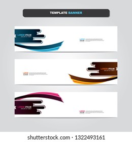 Vector abstract web banner design template. Collection of web banner template. Abstract geometric web design banner template isolated on grey background. Header - landing page Web Design Elements 