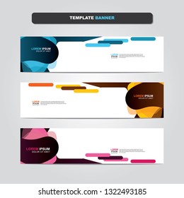Vector abstract web banner design template. Collection of web banner template. Abstract geometric web design banner template isolated on grey background. Header - landing page Web Design Elements 