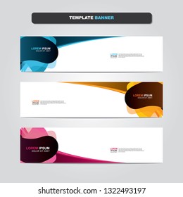 Vector abstract web banner design template. Collection of web banner template. Abstract geometric web design banner template isolated on grey background. Header - landing page Web Design Elements 