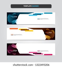 Vector abstract web banner design template. Collection of web banner template. Abstract geometric web design banner template isolated on grey background. Header - landing page Web Design Elements 