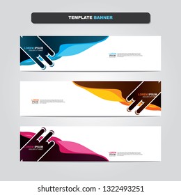 Vector abstract web banner design template. Collection of web banner template. Abstract geometric web design banner template isolated on grey background. Header - landing page Web Design Elements 