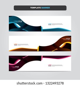 Vector abstract web banner design template. Collection of web banner template. Abstract geometric web design banner template isolated on grey background. Header - landing page Web Design Elements 