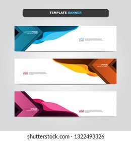 Vector abstract web banner design template. Collection of web banner template. Abstract geometric web design banner template isolated on grey background. Header - landing page Web Design Elements 