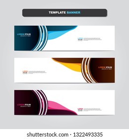 Vector abstract web banner design template. Collection of web banner template. Abstract geometric web design banner template isolated on grey background. Header - landing page Web Design Elements 