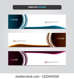 Vector abstract web banner design template. Collection of web banner template. Abstract geometric web design banner template isolated on grey background. Header - landing page Web Design Elements 