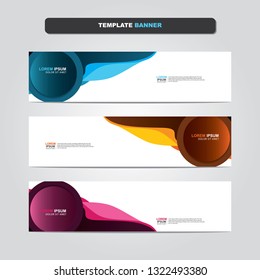Vector abstract web banner design template. Collection of web banner template. Abstract geometric web design banner template isolated on grey background. Header - landing page Web Design Elements 