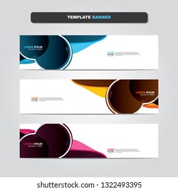 Vector abstract web banner design template. Collection of web banner template. Abstract geometric web design banner template isolated on grey background. Header - landing page Web Design Elements 
