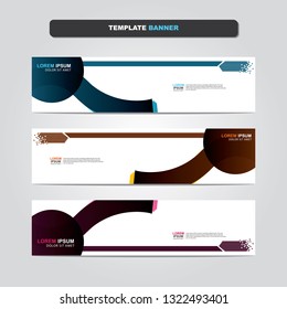 Vector abstract web banner design template. Collection of web banner template. Abstract geometric web design banner template isolated on grey background. Header - landing page Web Design Elements 