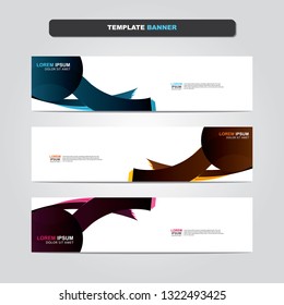 Vector abstract web banner design template. Collection of web banner template. Abstract geometric web design banner template isolated on grey background. Header - landing page Web Design Elements 