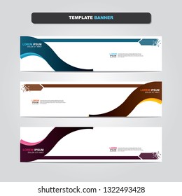 Vector abstract web banner design template. Collection of web banner template. Abstract geometric web design banner template isolated on grey background. Header - landing page Web Design Elements 
