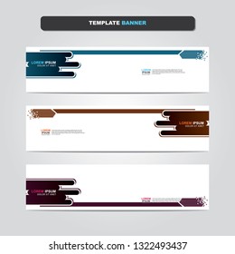 Vector abstract web banner design template. Collection of web banner template. Abstract geometric web design banner template isolated on grey background. Header - landing page Web Design Elements 