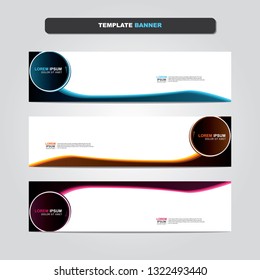 Vector abstract web banner design template. Collection of web banner template. Abstract geometric web design banner template isolated on grey background. Header - landing page Web Design Elements 