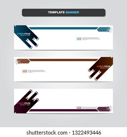 Vector abstract web banner design template. Collection of web banner template. Abstract geometric web design banner template isolated on grey background. Header - landing page Web Design Elements 