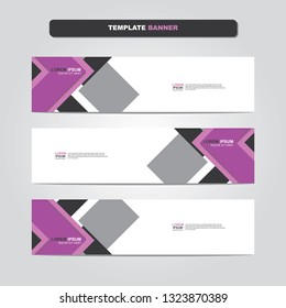 Vector abstract web banner design template. Collection of web banner template. Abstract geometric web design banner template isolated on grey background. Header - landing page Web Design Elements 