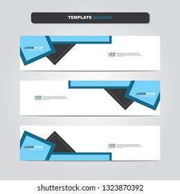 Vector abstract web banner design template. Collection of web banner template. Abstract geometric web design banner template isolated on grey background. Header - landing page Web Design Elements 
