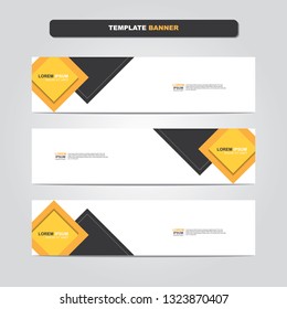 Vector abstract web banner design template. Collection of web banner template. Abstract geometric web design banner template isolated on grey background. Header - landing page Web Design Elements 