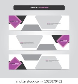 Vector abstract web banner design template. Collection of web banner template. Abstract geometric web design banner template isolated on grey background. Header - landing page Web Design Elements 