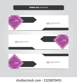 Vector abstract web banner design template. Collection of web banner template. Abstract geometric web design banner template isolated on grey background. Header - landing page Web Design Elements 