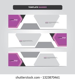 Vector abstract web banner design template. Collection of web banner template. Abstract geometric web design banner template isolated on grey background. Header - landing page Web Design Elements 