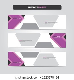 Vector abstract web banner design template. Collection of web banner template. Abstract geometric web design banner template isolated on grey background. Header - landing page Web Design Elements 