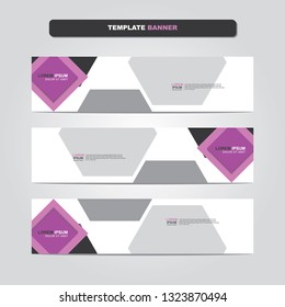 Vector abstract web banner design template. Collection of web banner template. Abstract geometric web design banner template isolated on grey background. Header - landing page Web Design Elements 