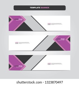 Vector abstract web banner design template. Collection of web banner template. Abstract geometric web design banner template isolated on grey background. Header - landing page Web Design Elements 