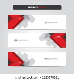Vector abstract web banner design template. Collection of web banner template. Abstract geometric web design banner template isolated on grey background. Header - landing page Web Design Elements 